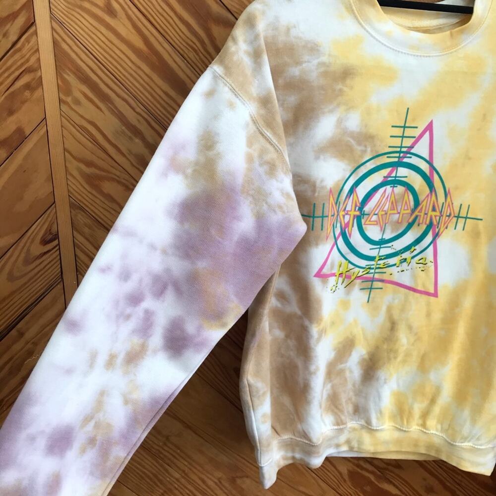 Def Leppard Tie Dye Crew Sweatshirt - Picture 6 of 6